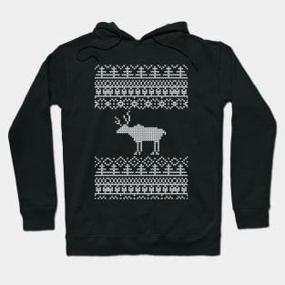 White reindeer Hoodie